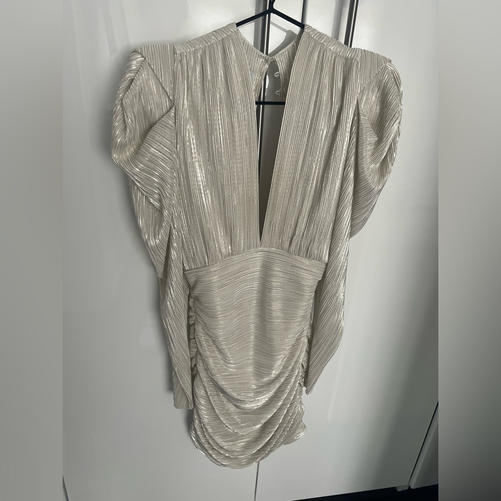 sabina musayev metallic short dress